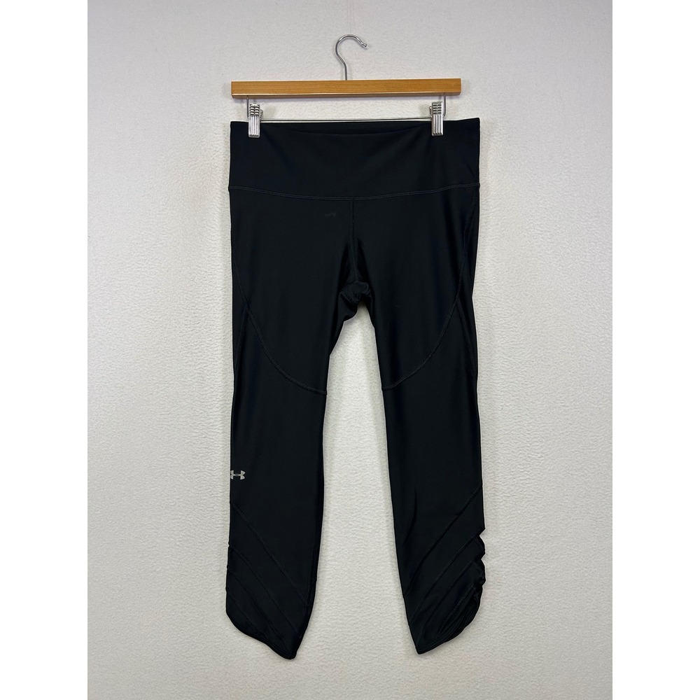 Athletic Under Armour Womens Large Black HeatGear Compression Cropped Leggings